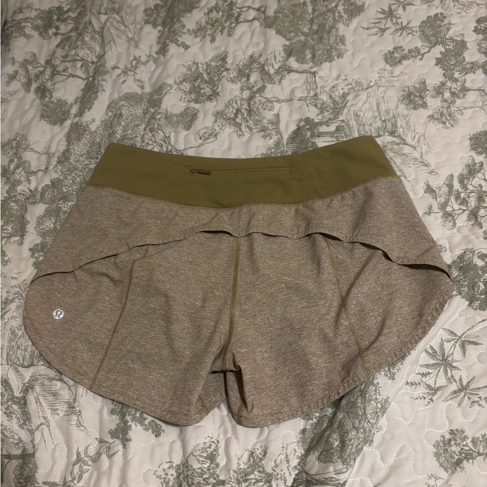 Lululemon sz 8 Speed Up Shorts Hazel Green Heather Lux multi tennis running gym - Picture 2 of 10